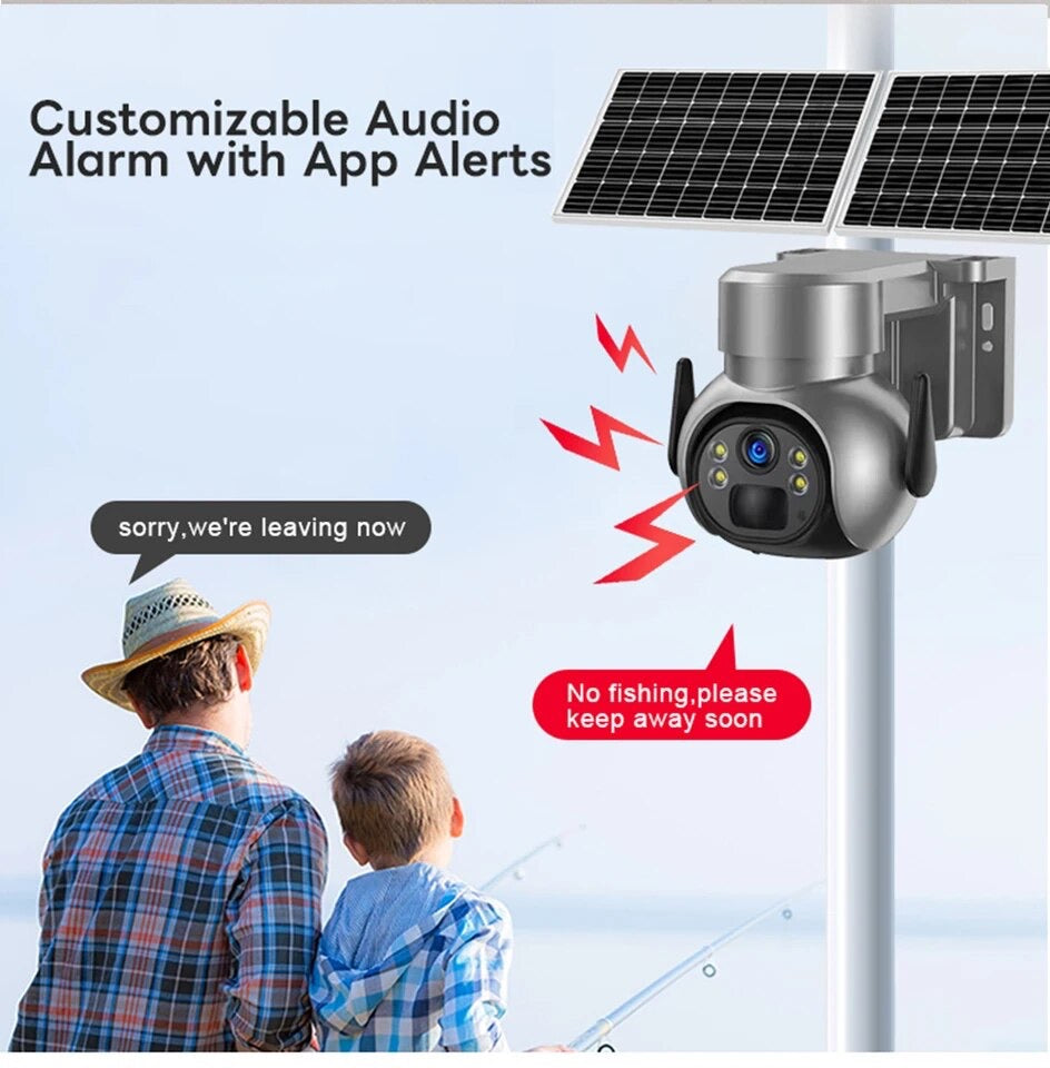 Outdoor wifi/4G Sim Card Camera Mini Solar Panel Security Surveillance Camera 7500mAh IP66 Wireless 2 Way Talk DetectCamera