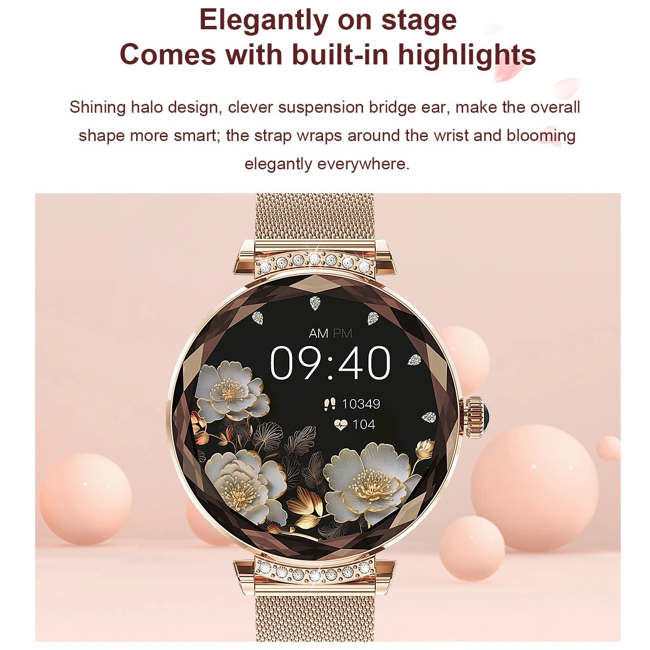 SENBONO NX7 Pro 1.19 inch Color Screen Smart Watch, Support Heart Rate / Blood Pressure / Blood Oxygen Monitor Ladies Smart Watch