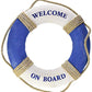 Welcome On Board - Nautical Decorative Life Ring Buoy - Home Wall Decor - Nautical Decor - Decorative Life Ring Preserver - 2 Sizes