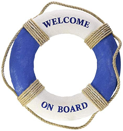 Welcome On Board - Nautical Decorative Life Ring Buoy - Home Wall Decor - Nautical Decor - Decorative Life Ring Preserver - 2 Sizes