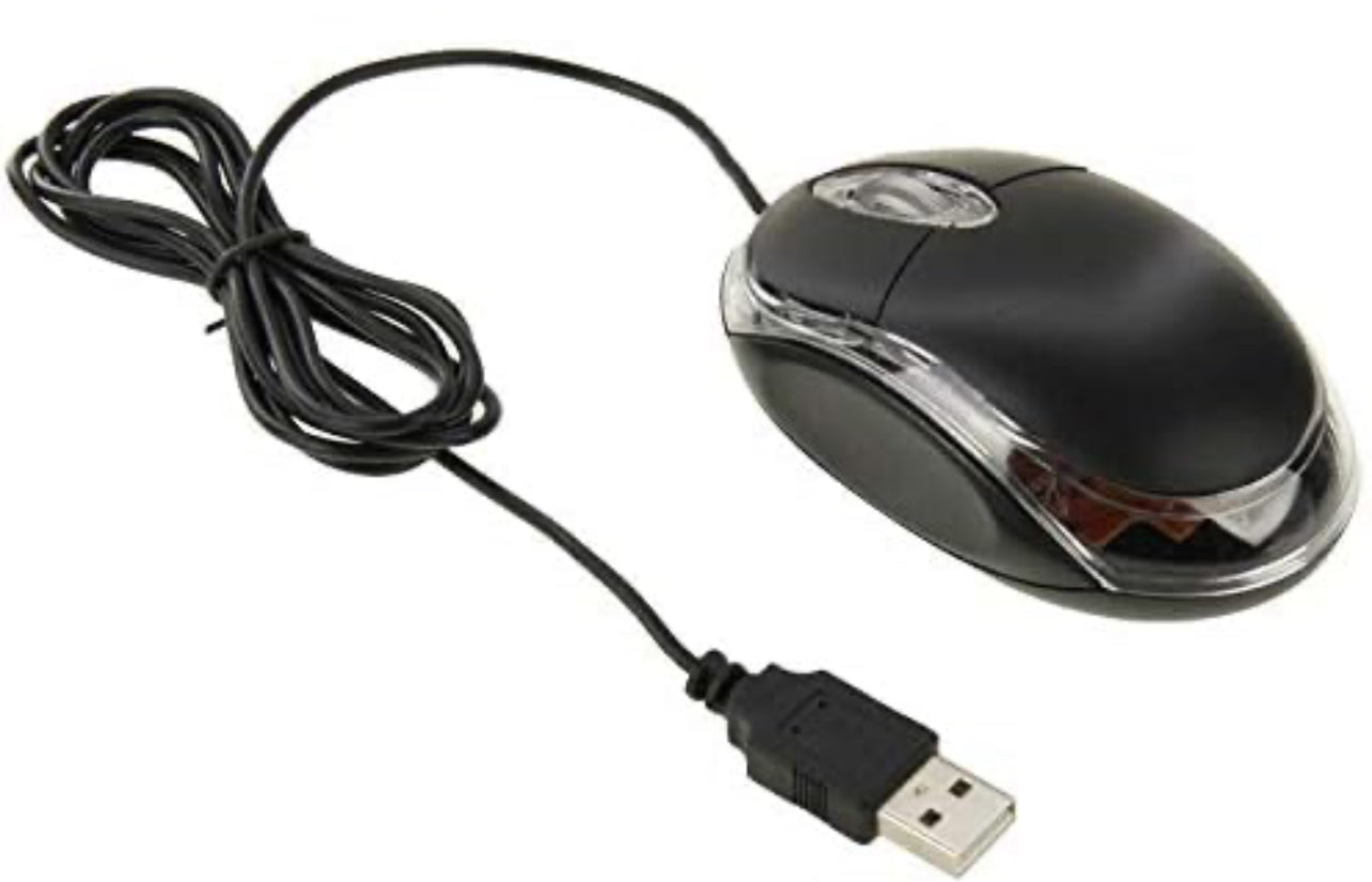 Wired Optical Mouse 1200DPI With LED Light