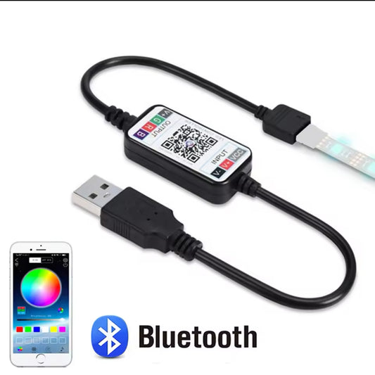 Smart 5V USB Bluetooth Controller 4pin RGB LED Strip Light 4 Pin Connector Phone APP Contrl Tape TV Backlight Decor