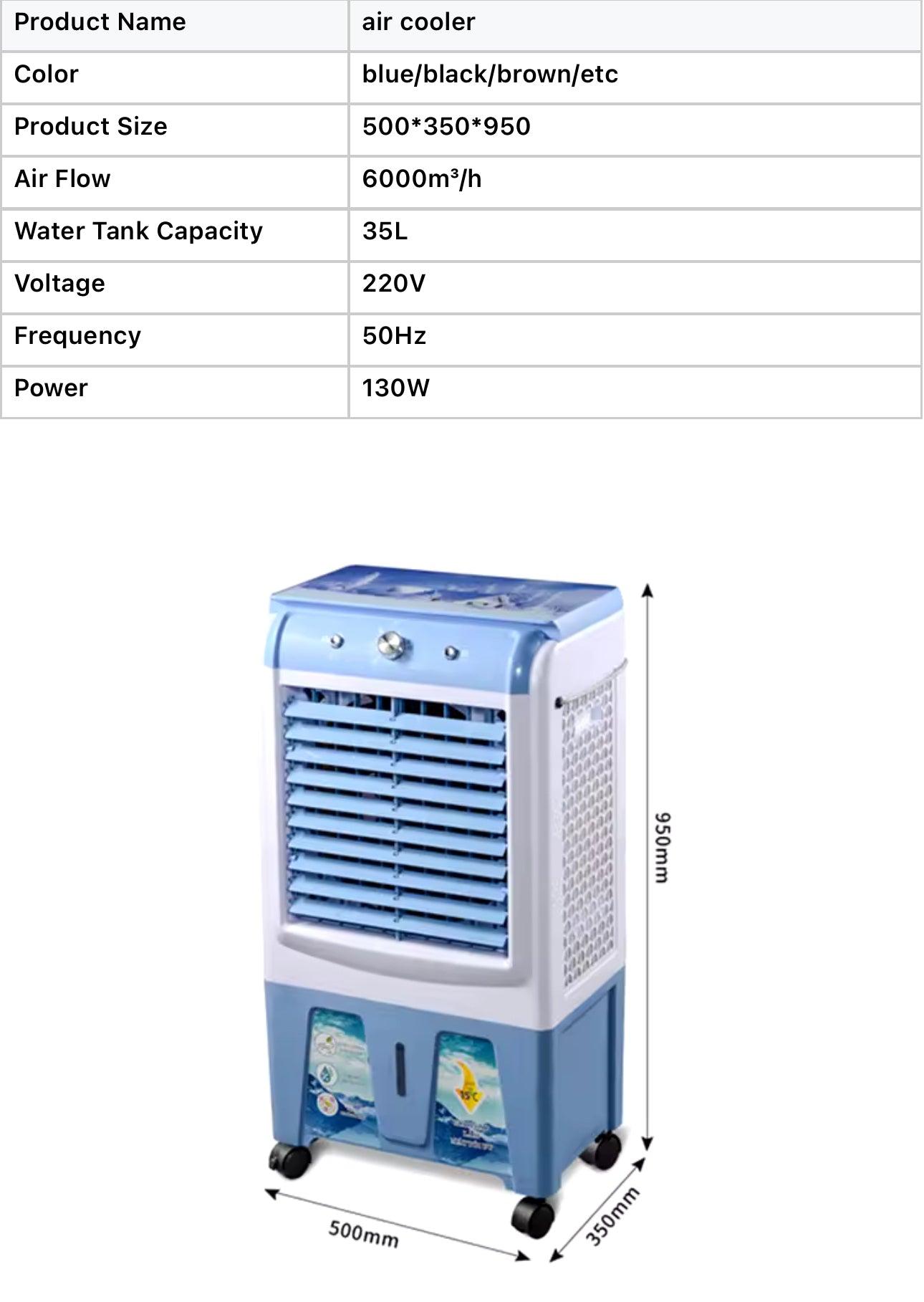 Portable Air Cooler - 30,35 Litres & 50L Options Available