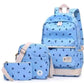 School Bag Set Canvas Backpack Handbag Lunch Shoulder Bags Pencil Cases Casual Daypack 3PCS Backpacks Rucksacks School Bags