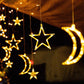 Christmas Lights, Led String Lights Twinkle Star Moon Fairy Lights For Outdoor Garden Patio - 3M