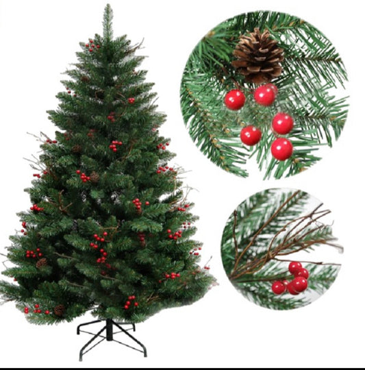 Green Christmas Tree Artificial Christmas Tree Branches Easy to Assemble, Foldable and Reusable Christmas, Halloween, Garden Party Decoration Height 1.8M