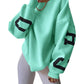 Women's Long Sleeve Baggy Sweatshirt Ladies Fleece Pullover Jumper Top Oversized