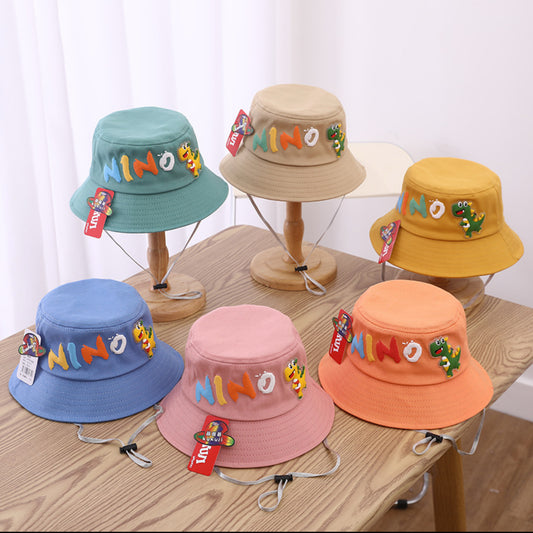 Cute Dinosaur Baby Bucket Cap Cartoon Wide Brim Fisherman Hat for Boys Girls Summer Print Toddler Kids Sun Hats