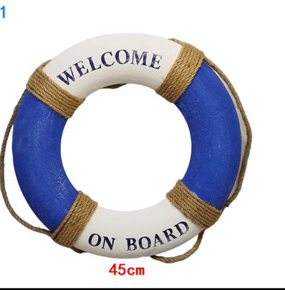 Welcome On Board - Nautical Decorative Life Ring Buoy - Home Wall Decor - Nautical Decor - Decorative Life Ring Preserver - 2 Sizes