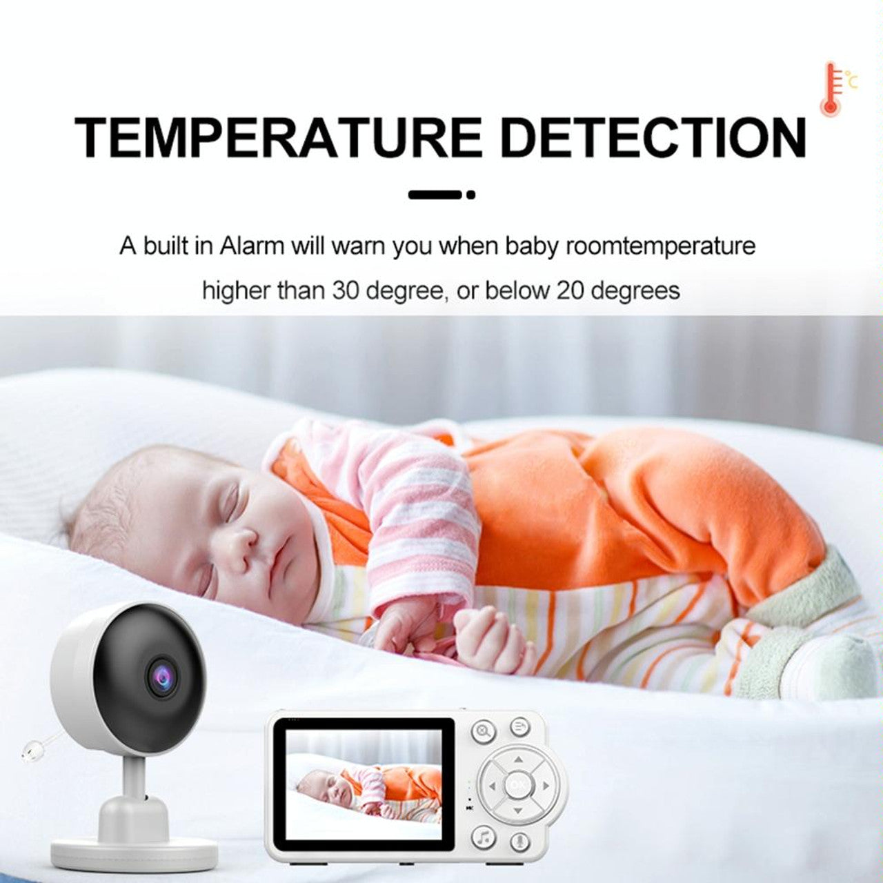 Wireless Video Night Vision Baby Monitor Security Camera 2.8” 2.4G