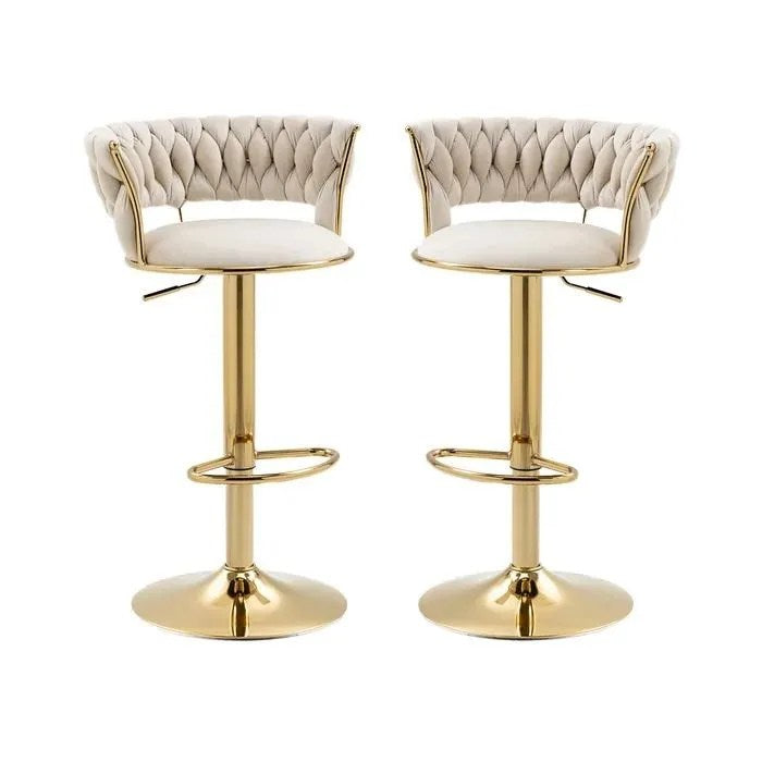 Velvet Swivel Bar Stool