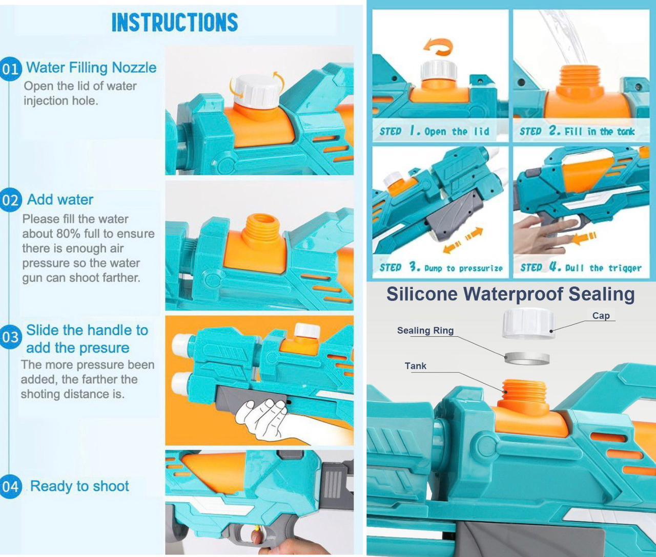 Super Soaker Dual Barrel Water Gun