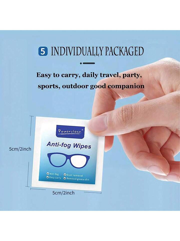 Anti-Fog Cleaning Wet Wipes, 100pcs/Box