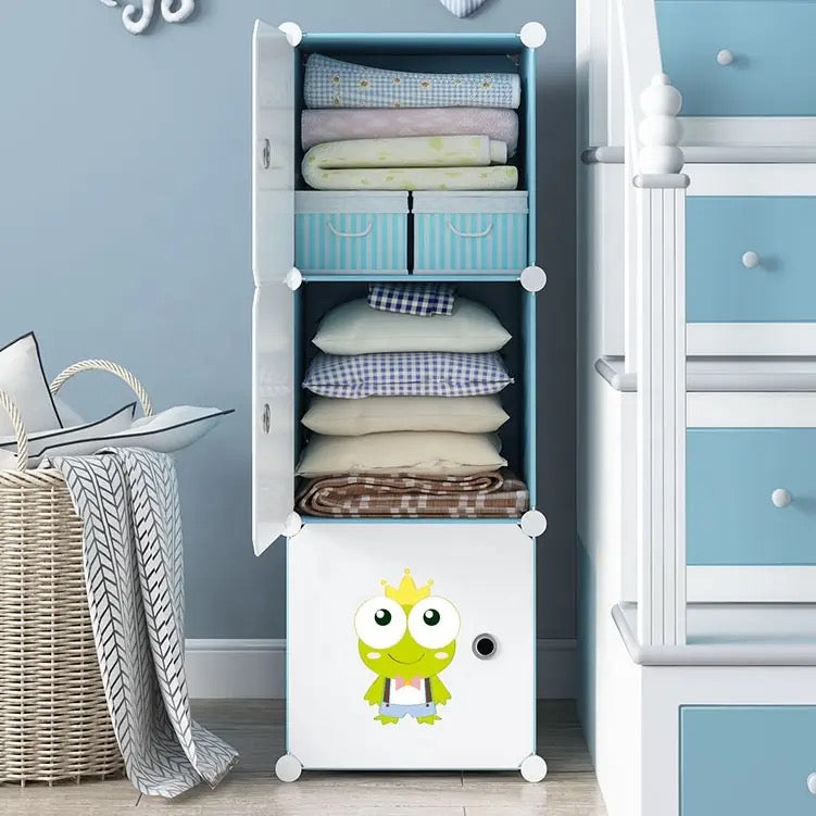 Kids Closet/Wardrobe Plastic Foldable 3Tier