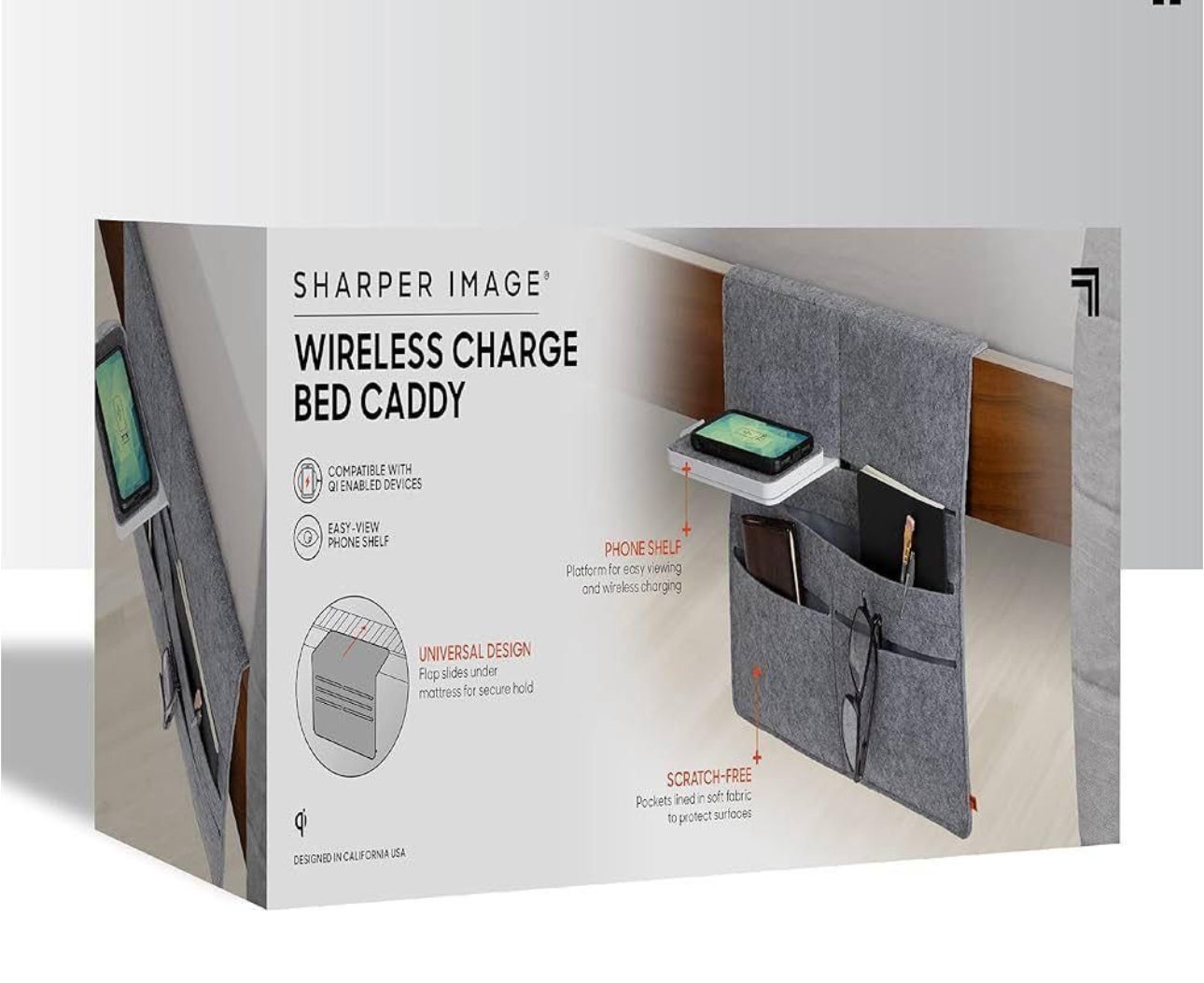 Wireless Charging Bedside Caddy