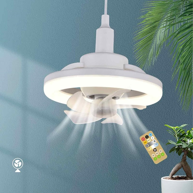 LED Ceiling Fan With Remote Control 360? Rotating E27 Base 30W