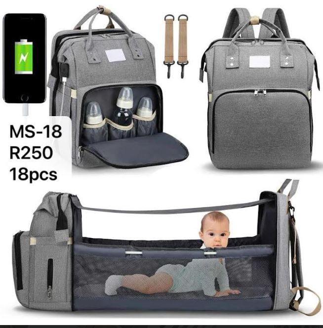 3-in-1 Baby Diaper Backpack Portable Bassinet Foldable Baby Change Station