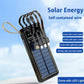 Solar Powered Power Bank 20000Mah With LED Light