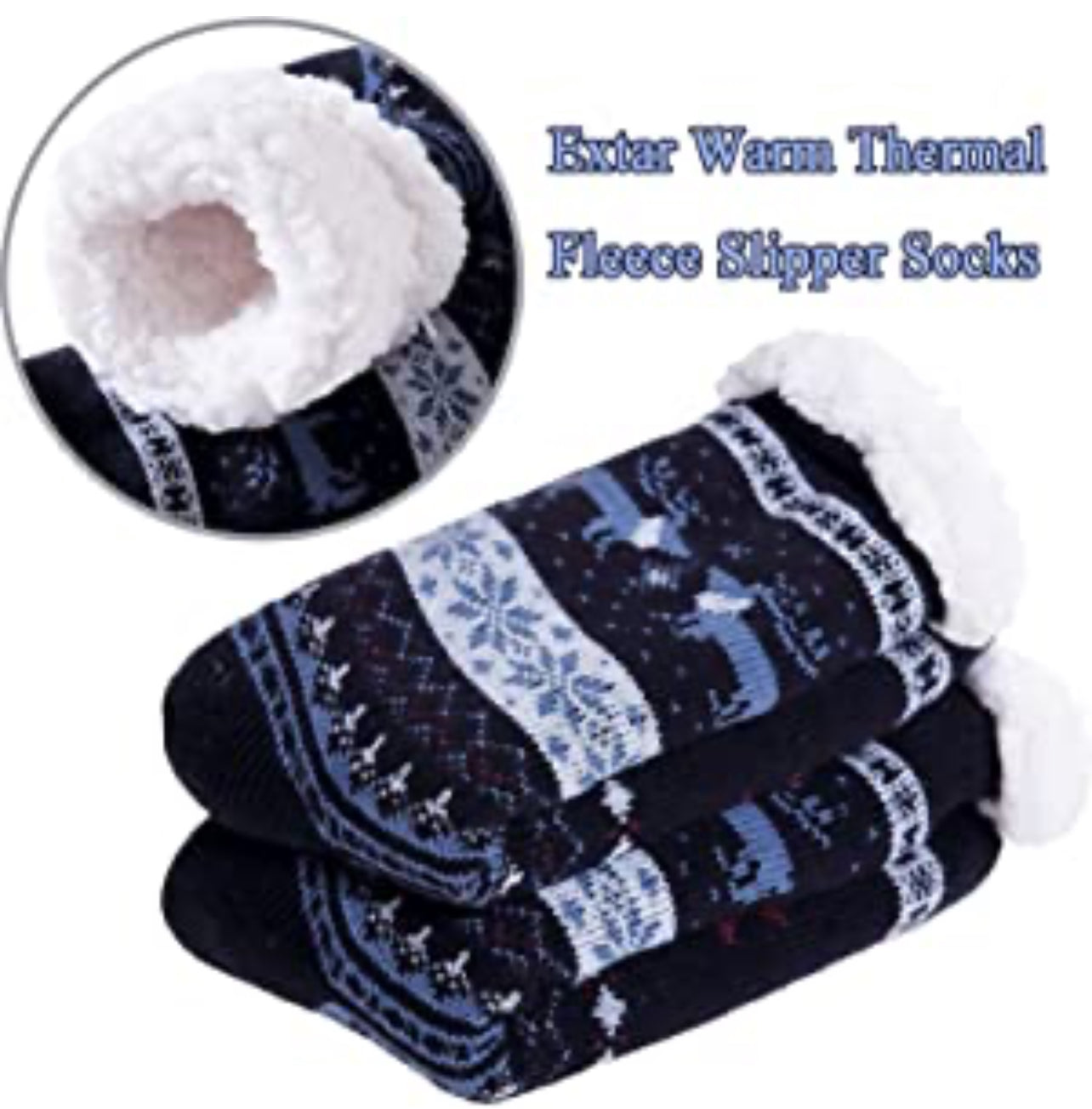 Unisex Winter Flees Socks 2pc Pack Colour Options Available