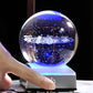 3D Solar System Crystal Ball With Light Up Base