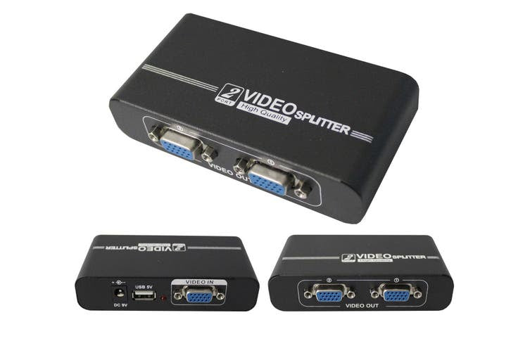 1 To 2 Port Vga Splitter High Resolution Support 1920 X 1440 550Mhz Video 102A