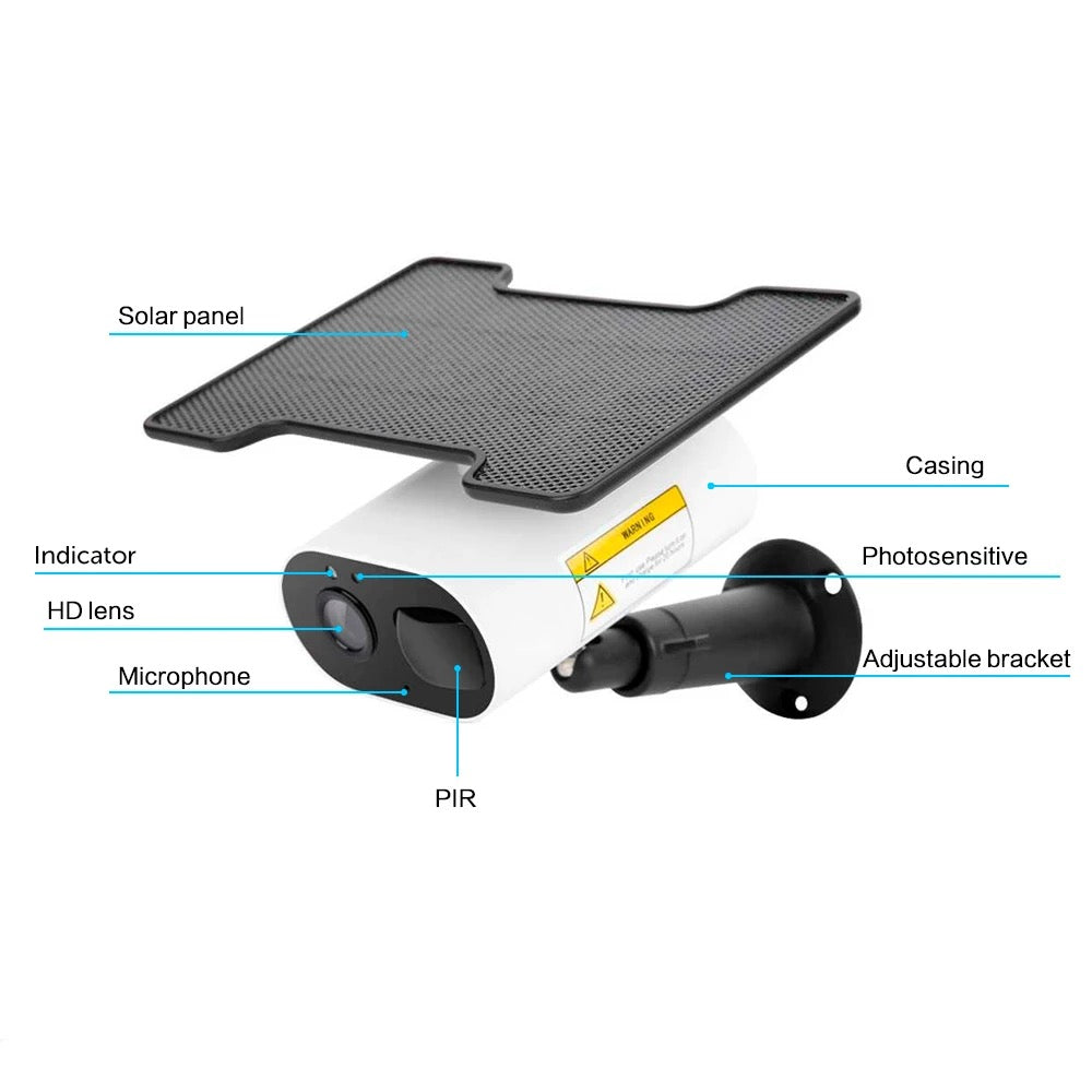 WIFI Solar Powered Outdoor Camera Tuyasmart App