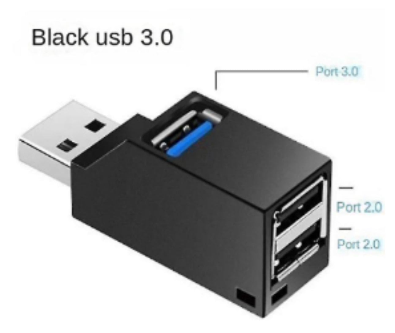 Usb 3.0 Hub Adapter Extender Mini 3 Port Breakout U Disk Card Reader