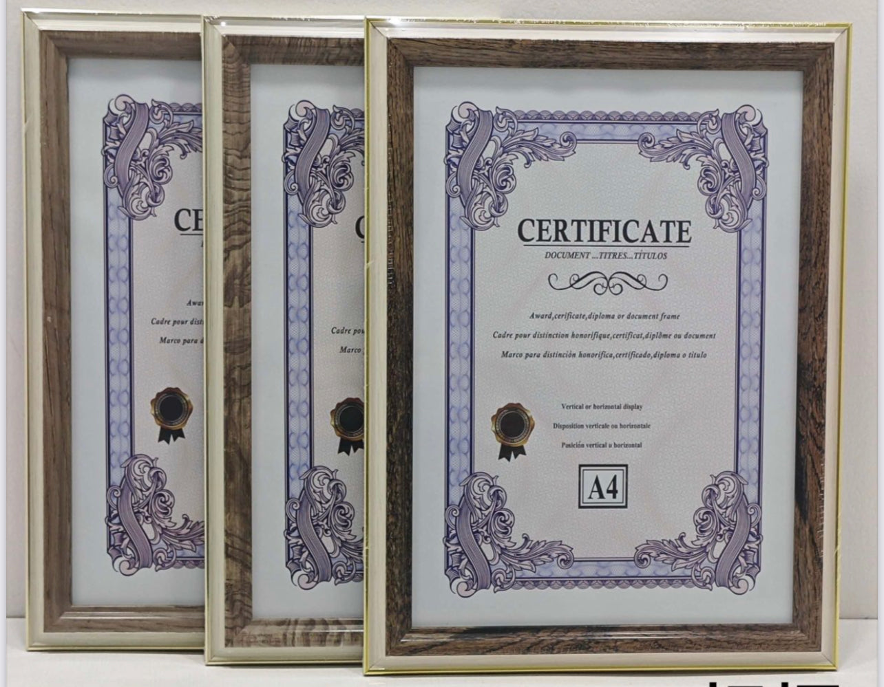 CERTIFICATE FRAME A4