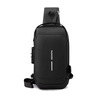 Multifunction Anti-theft USB Shoulder Bag Man Crossbody Cross Body Travel Sling Chest Bags Pack Travel