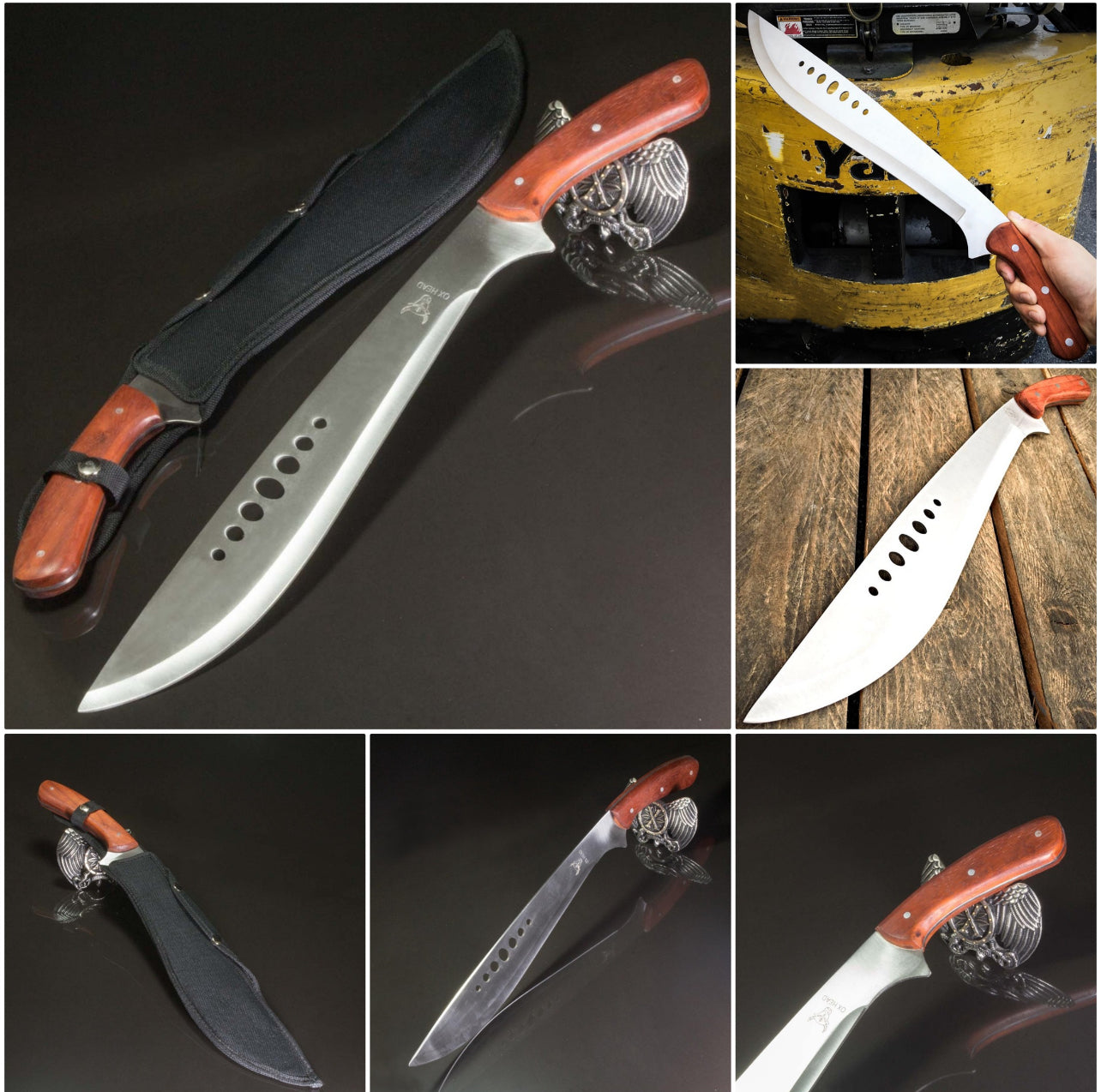 Stainless Steel Machete Wooden Handle