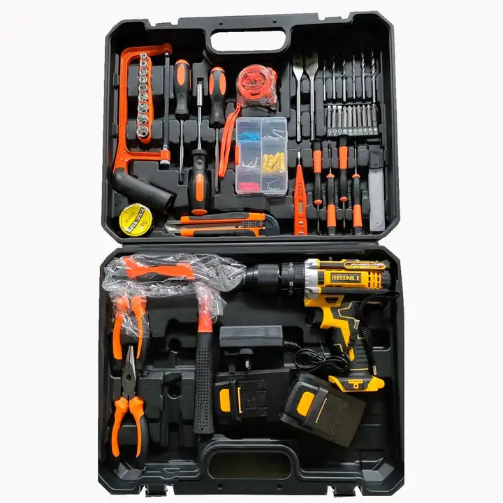 21V 13mm Larger Motor Heavy Quality Battery Cordless Power Tool Kit Electric Impact Drills Set Combo