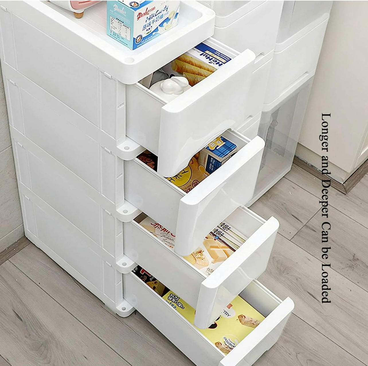 Crevice Storage Cabinet Toilet Storage Rack Bathroom Drawer Plastic Cabinet  Ultra Narrow Kitchen Cabinet Organizer Floor Shelves