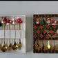 Christmas Themed Cutlery Set 6pc In Gold & Silver