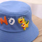 Cute Dinosaur Baby Bucket Cap Cartoon Wide Brim Fisherman Hat for Boys Girls Summer Print Toddler Kids Sun Hats