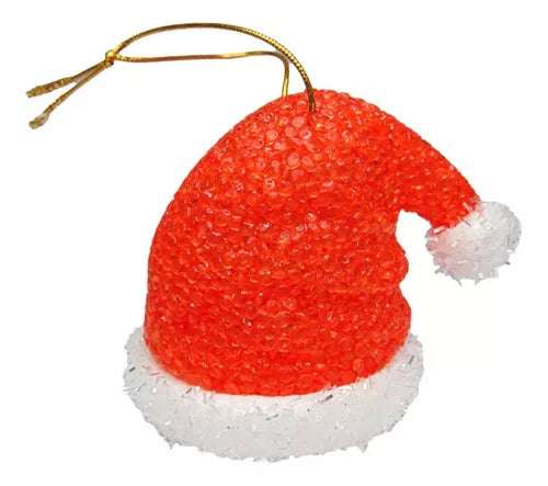 Christmas Ornament Santa Hat with Light