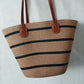 Womens Straw Tote Bag Handbag Large Woven Capacity Top Handle Bag Summer Stylish Straw Basket Bag - Various Colours