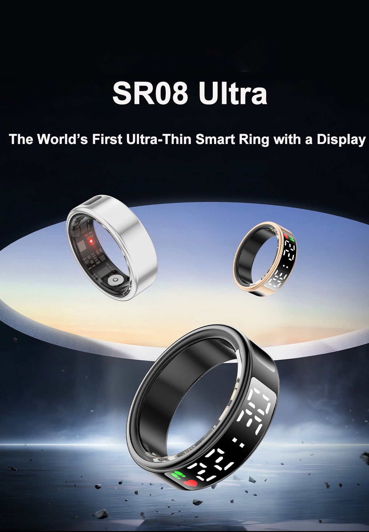 New High Performance Smart Ring With 5ATM Waterproof Gesture Operated Camera Video Health Monitoring and Durable Battery