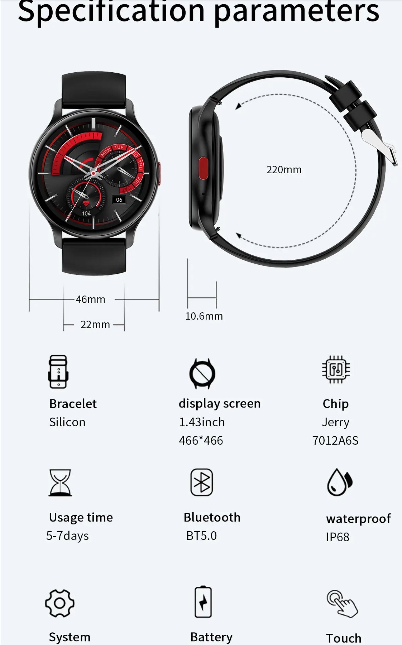 SENBONO Max11 Amoled Unisex Smart Watch For Both Women/Men