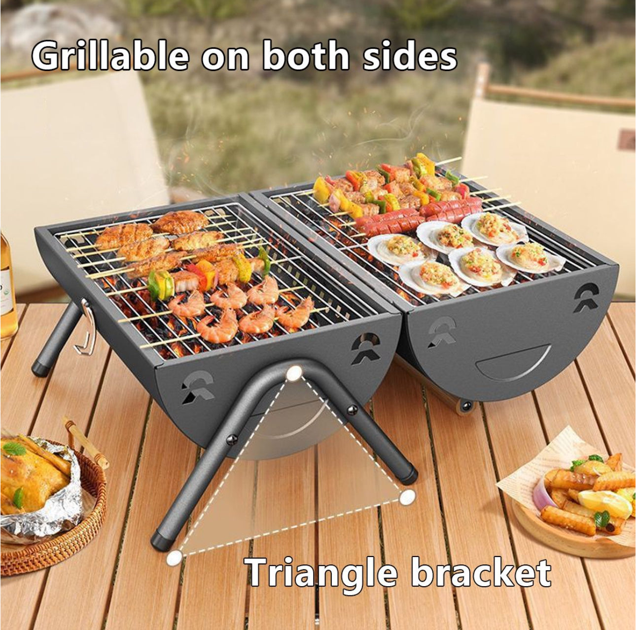 Portable Picnic Braai Dual Grill