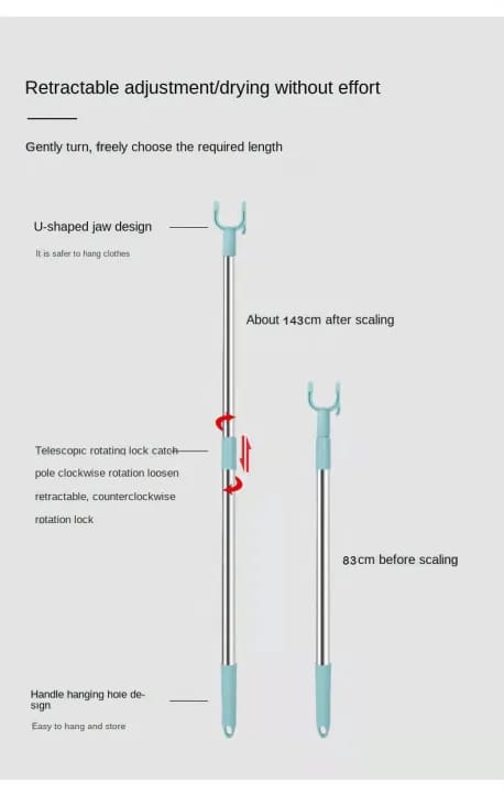 Clothes Fork Pole Adjustable – Megamall Online Store