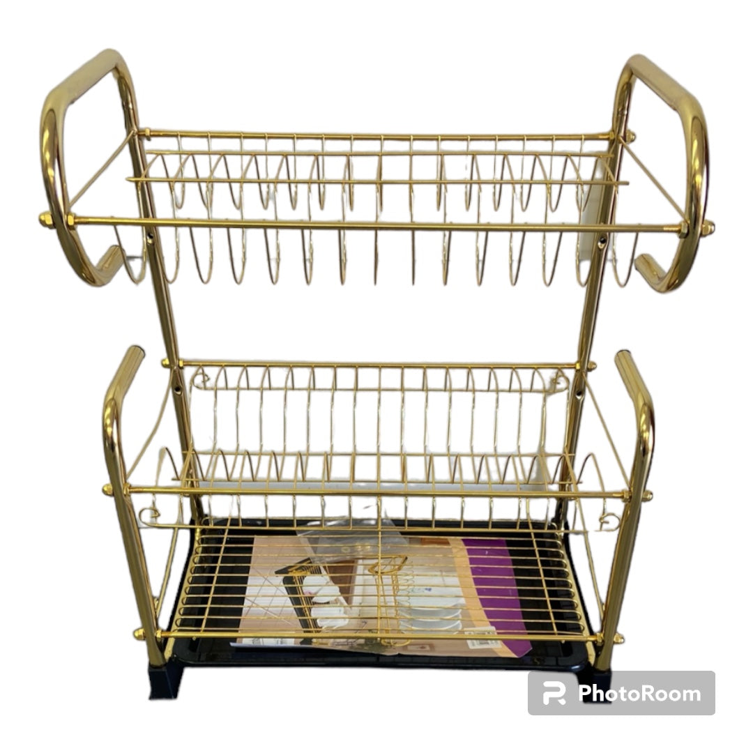 Dish Drainer Rack 3Tier Gold