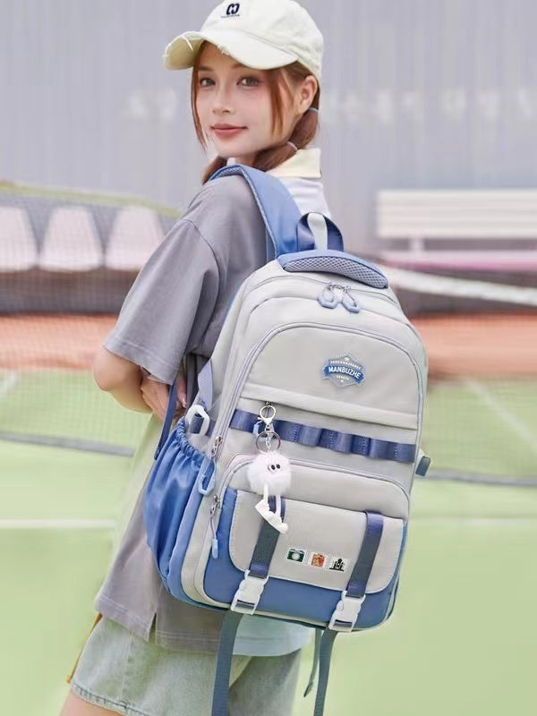 New Student Backpack Schoolbag Junior Backpack Travel Leisure Bag