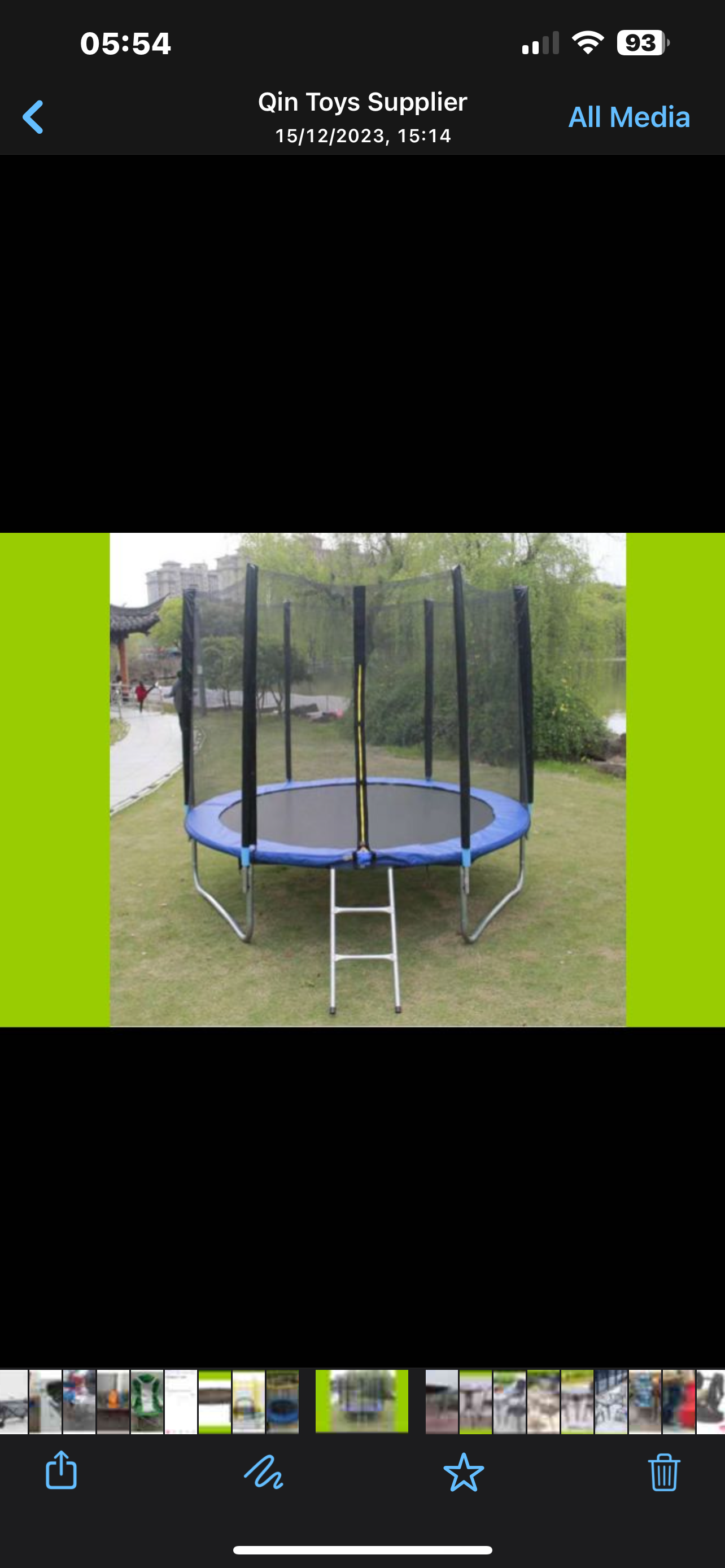 Round Outdoor Trampoline for Kids, Trampoline for Kids, Gymnastic, Fitness, Park, Large, Professional 2.44M