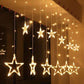 Christmas Star Curtain Lights White - 30M