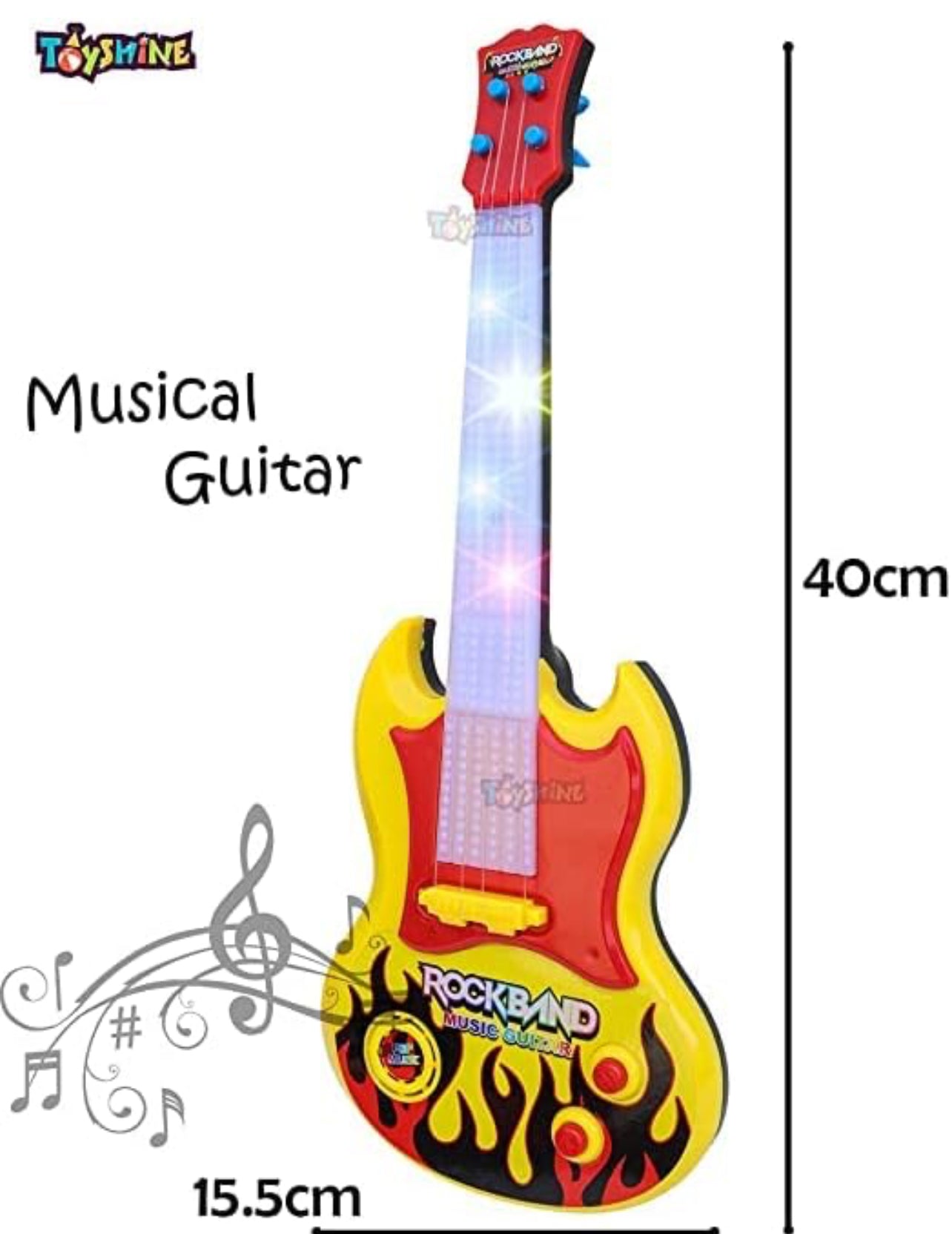 Toy Musical String Guitar Battery Operated - 40cm