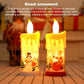 Candle Light Christmas Atmosphere Decoration LED Tea Light Fireless Flameless Battery Operated Plastic Lamp, Snowman