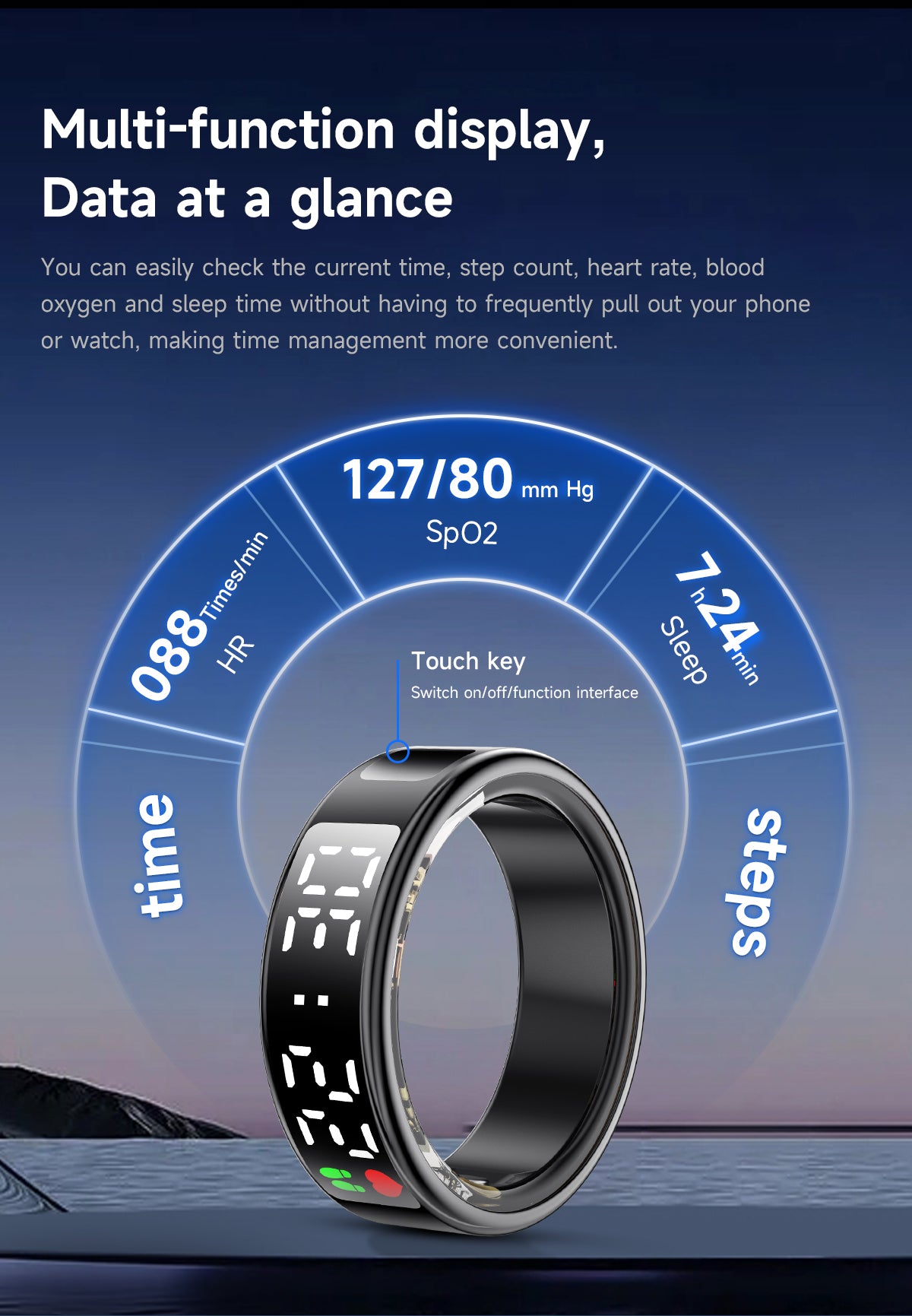 New High Performance Smart Ring With 5ATM Waterproof Gesture Operated Camera Video Health Monitoring and Durable Battery