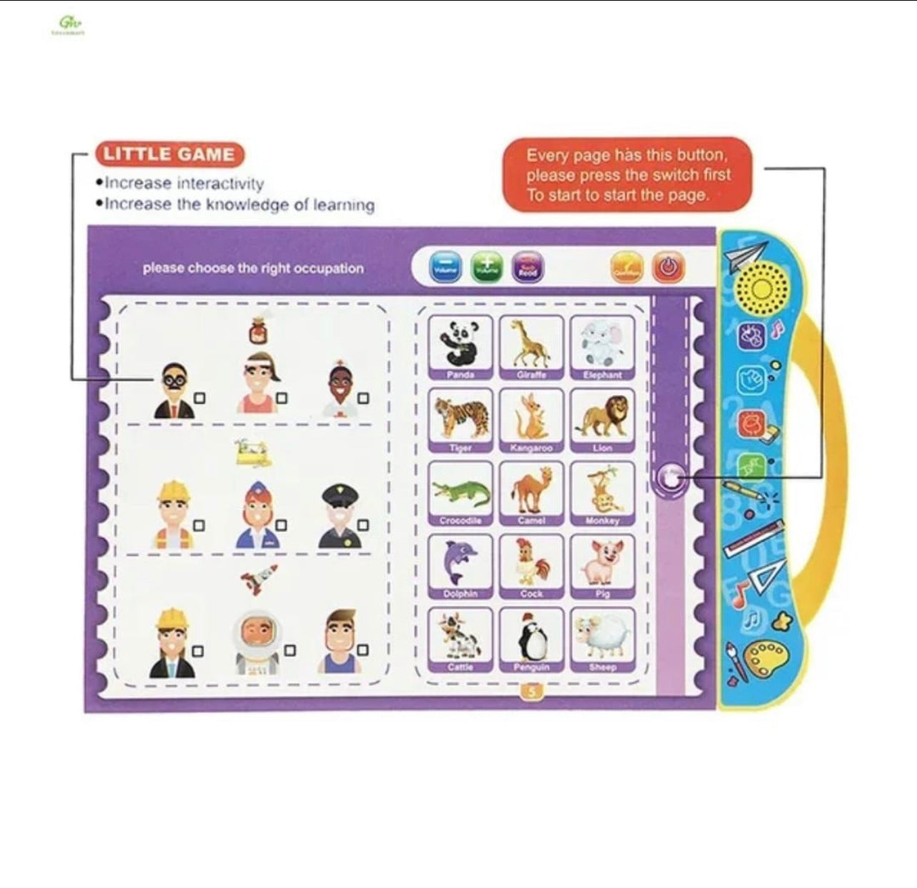 Learning Study Book - Sound and Musical English Educational Phonetic Learning Book - 3 Year and Above (Multi-colour)