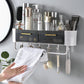 Multi-functional Wall Mounted Storage Organizer Shelf Rack with Pull Out Drawer For Bathroom Kitchen