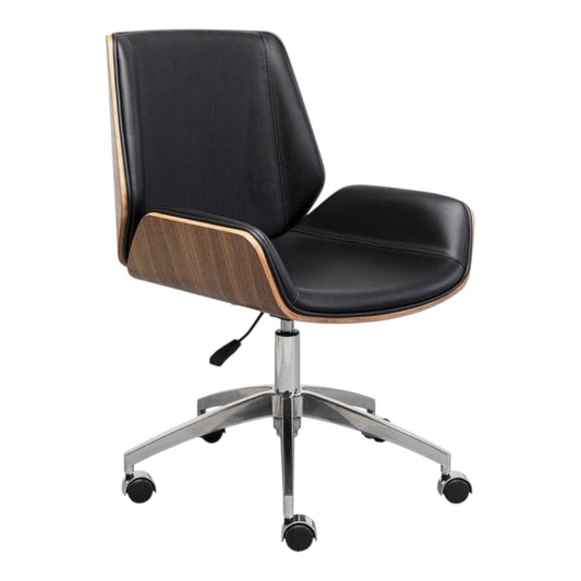 Ergonomic Black/Wood Office Chair